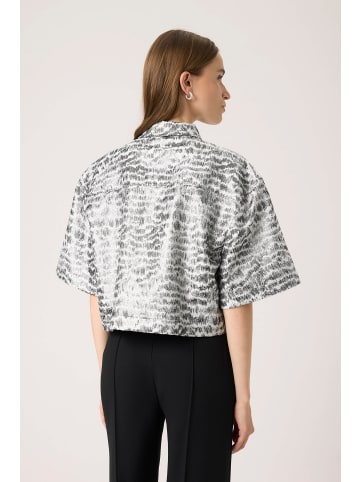 Soaked in Luxury Hemd SLPricilla Lockere Passform in Silvery Animal Jacquard