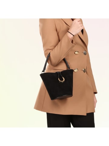 Toscanto Leder Handtasche Toscanto Tasche schwarz ca. 23cm