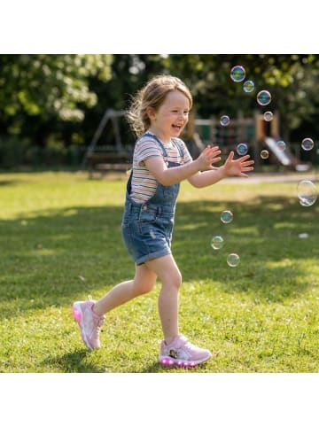 Disney Frozen Sneaker mit Frozen Anna und Elsa Motiv, in Rosa - Leuchtende Sohle