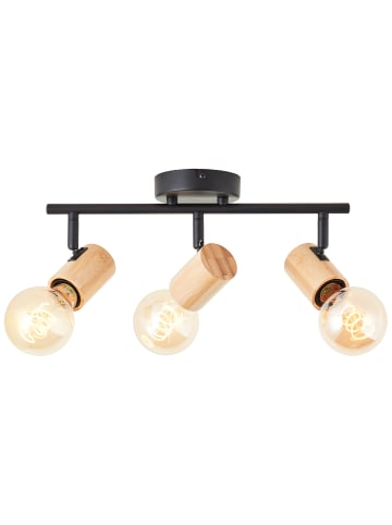 Brilliant Kerry Spotrohr 3-flammig schwarz/holz Metall/Bambus 3x A60, E27, 40