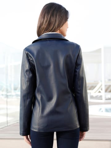 Sieh an! Lederimitatjacke in marine