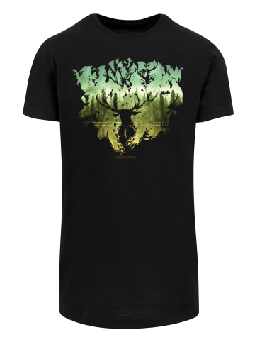 F4NT4STIC Long Cut T-Shirt Harry Potter Magical Forest in schwarz