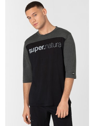 super.natural Merino T-Shirt in schwarz