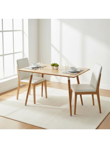 relaxdays Esstisch in Natur - (B)110 x (H)75 x (T)70 cm