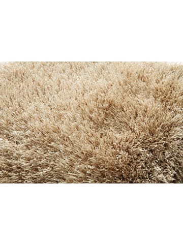 44 Cats Teppich Polyshaggy Sense rund 120 cm in beige