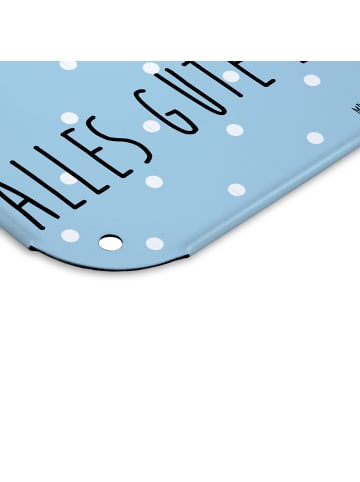 Mr. & Mrs. Panda Blechschild Bär Kommunion mit Spruch in Blau Pastell