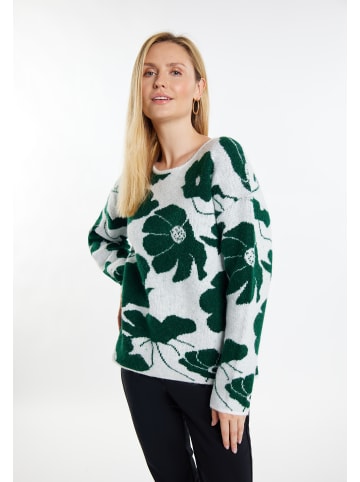 Albee Women Strickpullover in Weiss Grün