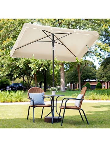 SONGMICS Sonnenschirm Sheld in Beige - (D)230 x (H)150 cm