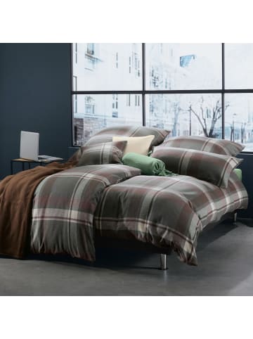 Erwin Müller buntgewebt, Edel-Flanell Bettwäsche in grün