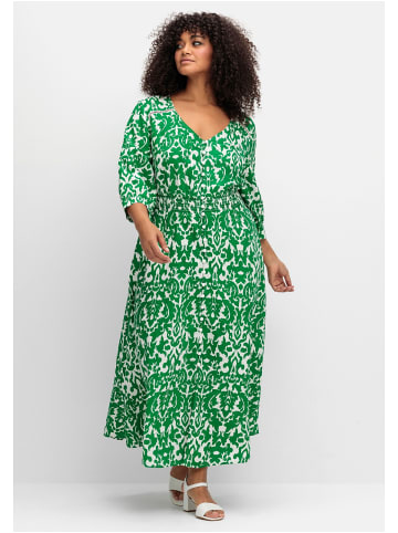 sheego by Joe Browns Maxikleid in grün-offwhite