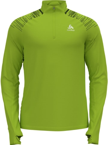 Odlo Midlayer Half Zip Shirt Axalp Ceramiwarm in Giftgrün