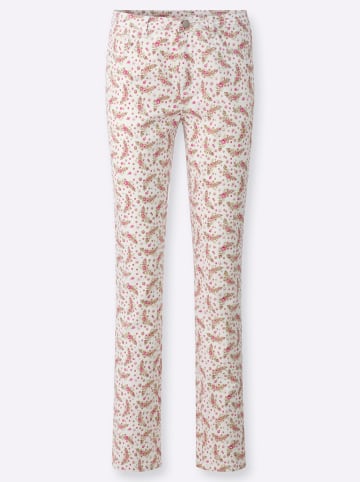 Sieh an! Jeans in ecru-rosenholz-bedruckt