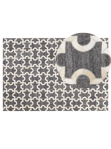 Beliani Patchwork YEDISU in Grau/Beige - (W) 140 x (H) 1 x (L) 200 cm