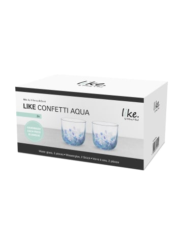 like. by Villeroy & Boch 2er Set Wasserglas Like Confetti 200 ml in blau