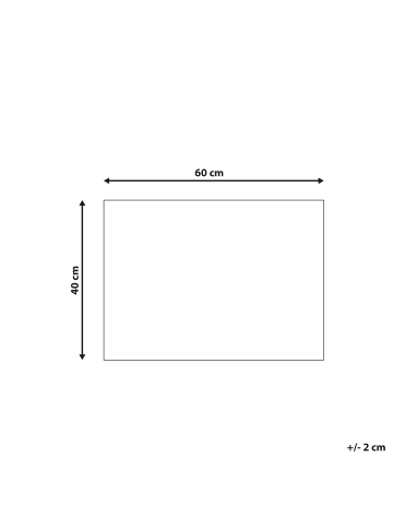 Beliani Fußmatte CLARK in Blau - (W) 40 x (L) 60 cm
