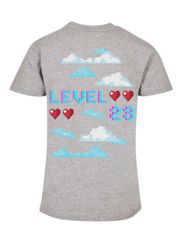 F4NT4STIC T-Shirt Happy New Year Level Up 23 Front in grau meliert