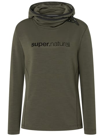 super.natural Merino Hoodie in grün