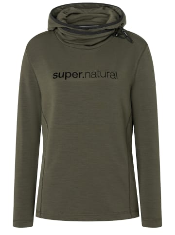 super.natural Merino Hoodie W ALPINE HOODED in grün
