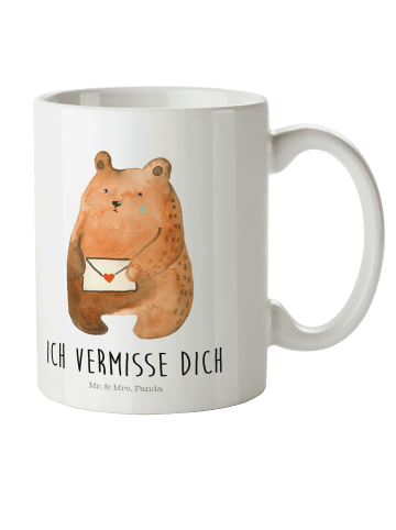 Mr. & Mrs. Panda Kindertasse Bär Vermissen mit Spruch in Weiß