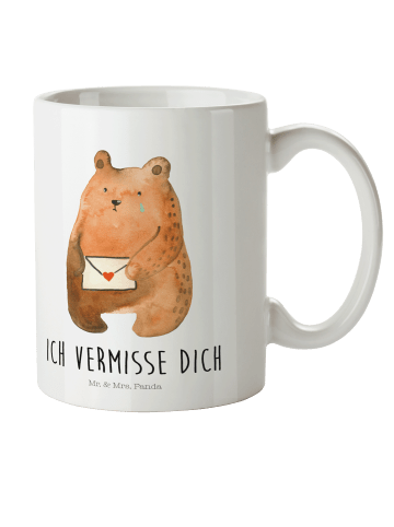 Mr. & Mrs. Panda Tasse Bär Vermissen mit Spruch in Weiß
