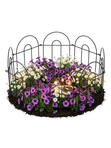 relaxdays 6-tlg. Beetzaun Set in Schwarz - (H)45 x (B)240 cm