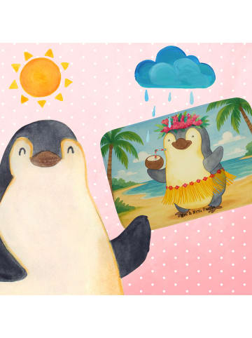 Mr. & Mrs. Panda Badvorleger Pinguin Kokosnuss Design ohne Spruch in Weiß