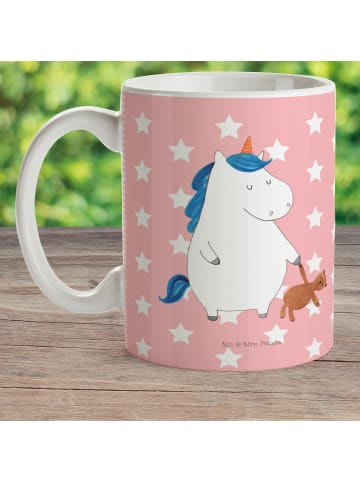 Mr. & Mrs. Panda Kindertasse Einhorn Teddy ohne Spruch in Rot Pastell