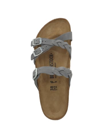 Birkenstock Sandale Franca Braided geöltes Naturleder schmal in grau