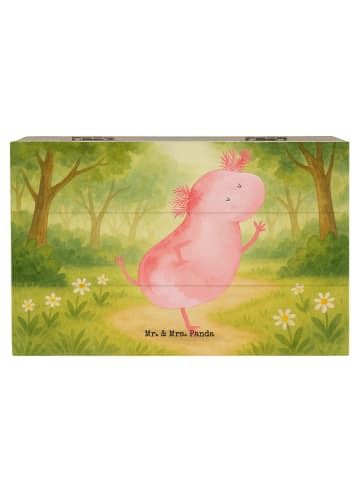 Mr. & Mrs. Panda Truhe Axolotl Tanzen Design ohne Spruch in Weiß