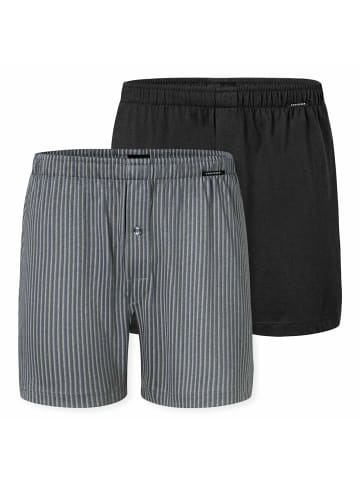 Schiesser Boxershort 2er Pack in Schwarz/Grau
