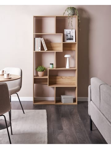 Beliani Bücherregal CHATEH in Braun - (W) 90 x (H) 180 x (L) 29 cm