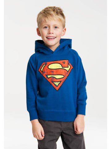 Logoshirt Kapuzensweatshirt DC - Superman Logo in hellblau