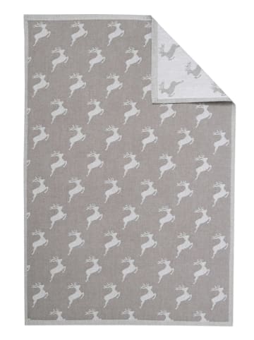 Framsohn 6er Set: Geschirrtuch Hirsch All over in Beige - (L) 75 x (B) 50 cm