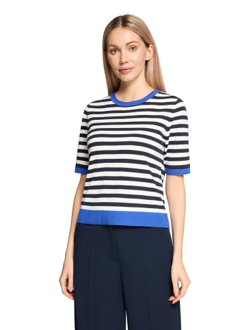 Betty Barclay Basic-Pullover kurzarm in Patch Dark Blue/Blue