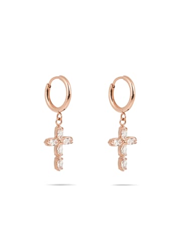 Tamaris Ohrhänger Cross in roségold