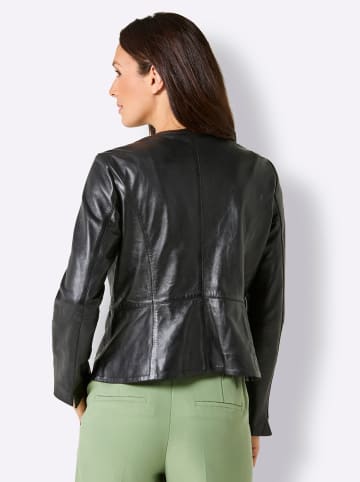 Mainpol Lammnappa-Lederblazer in schwarz