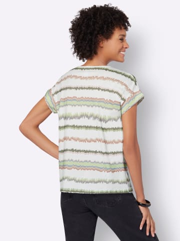 WITT WEIDEN Shirt in ecru-khaki-bedruckt