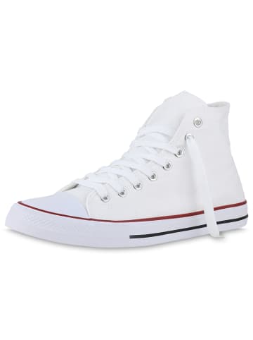 VAN HILL Sneaker high Xavier in Weiss Rot