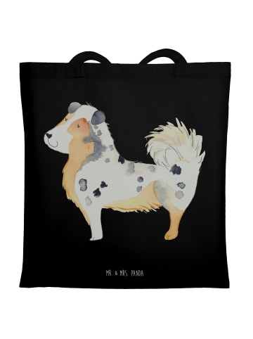 Mr. & Mrs. Panda Umhängetasche Hund Australien Shepherd ohne Spruch in Schwarz