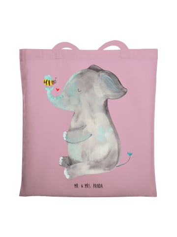 Mr. & Mrs. Panda Tragetasche Elefant Biene ohne Spruch in Rosa Pastell