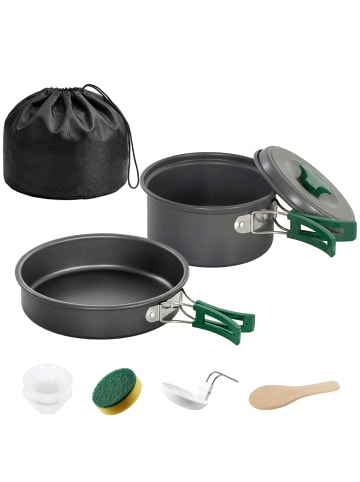 Outsunny Campinggeschirr,17cm x 17cm x 10cm,grau
