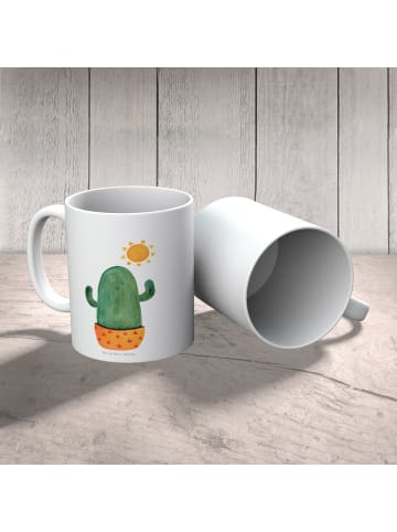Mr. & Mrs. Panda Plastikbecher Kaktus Sonne ohne Spruch in Weiß