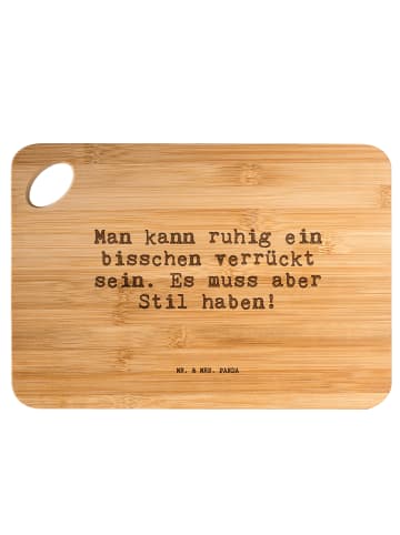 Mr. & Mrs. Panda Holzbrett Man kann ruhig ein... mit Spruch in Braun