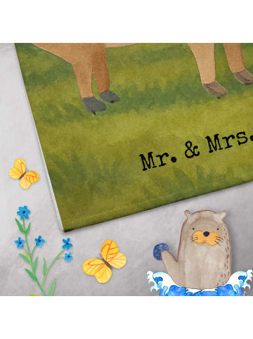 Mr. & Mrs. Panda Handtuch Sternzeichen Stier Design ohne Spruch in Weiß