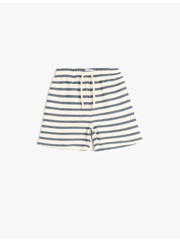 KOTON KURZHOSEN in Ekru Gestreift