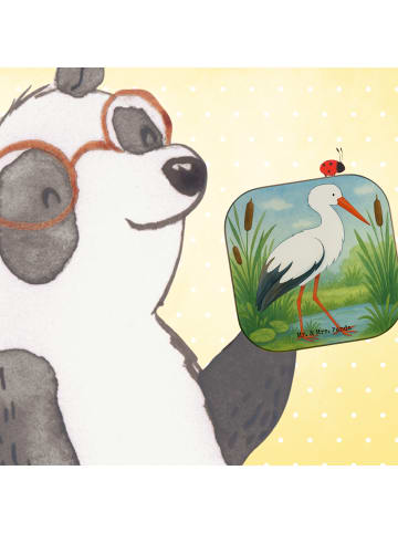 Mr. & Mrs. Panda Tassenuntersetzer Storch Design ohne Spruch in Weiß