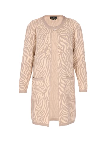 faina Damen Cardigan in Beige Wollweiss