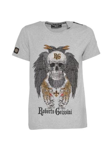 Roberto Geissini Skull Perfekt T-Shirt Grau