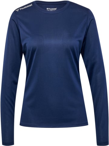 Hummel T-Shirt "Hmlrun Jersey L/S Woman" in Schwarz