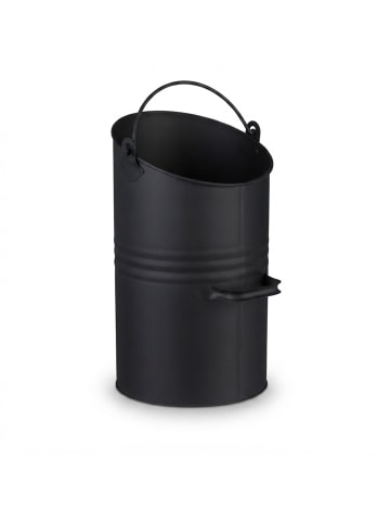 relaxdays Kohlenschütte in Schwarz - (H)40 x Ø 23 cm